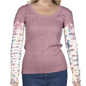 Free People NWOT We the Free Big Sur Tie-Dye Long-Sleeve Shirt Size XS